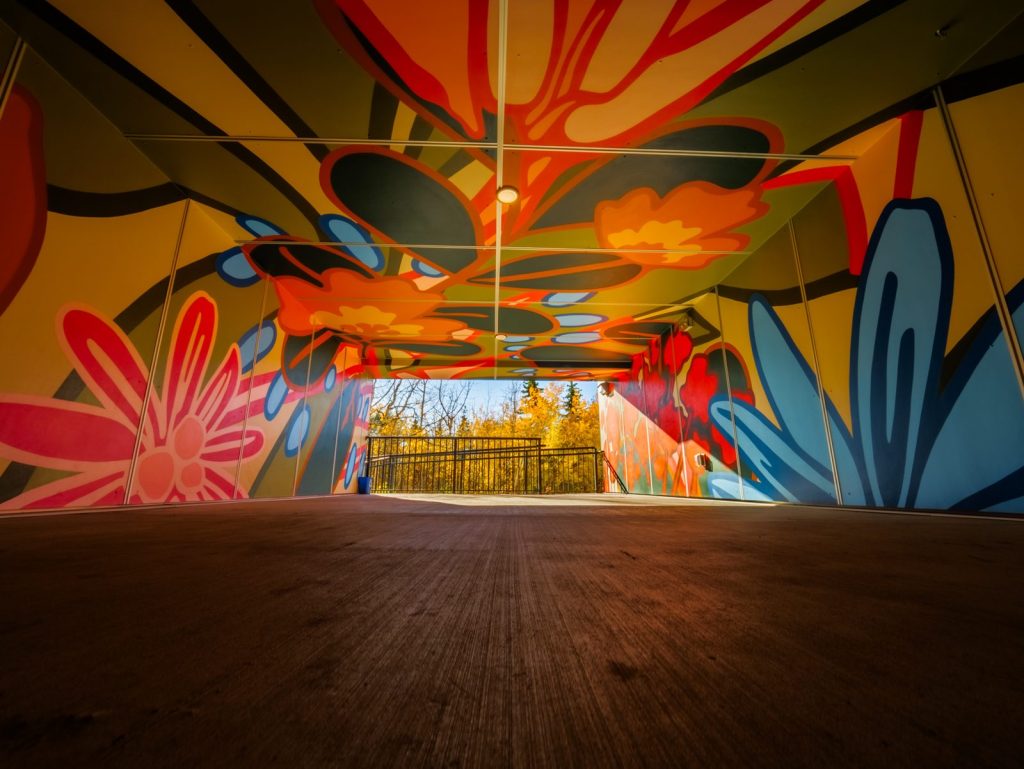 Painted mural underpass